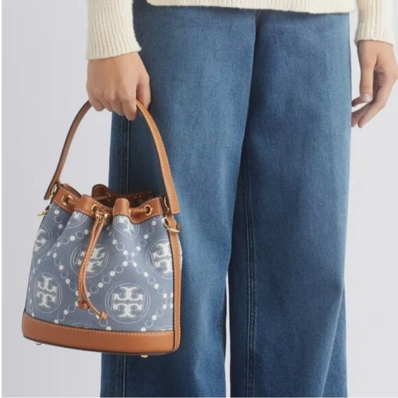 🔥NeW! Tory Burch T Monogram Bucket Bag - Picture 5 of 12